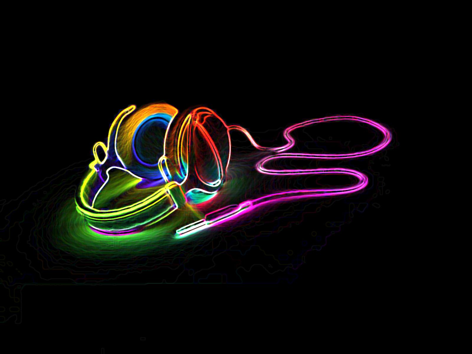 Cuffie al neon colorate, 1600x1200 HD, Laptop