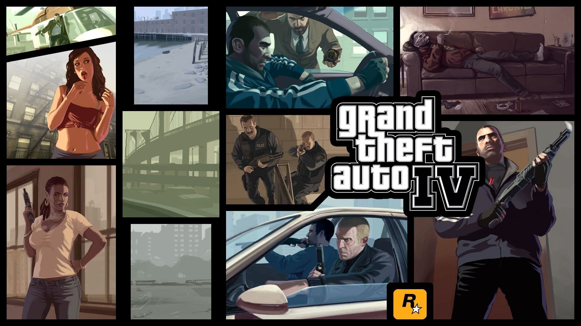 Grand Theft Auto IV poster, 1920x1080 Full HD, Desktop