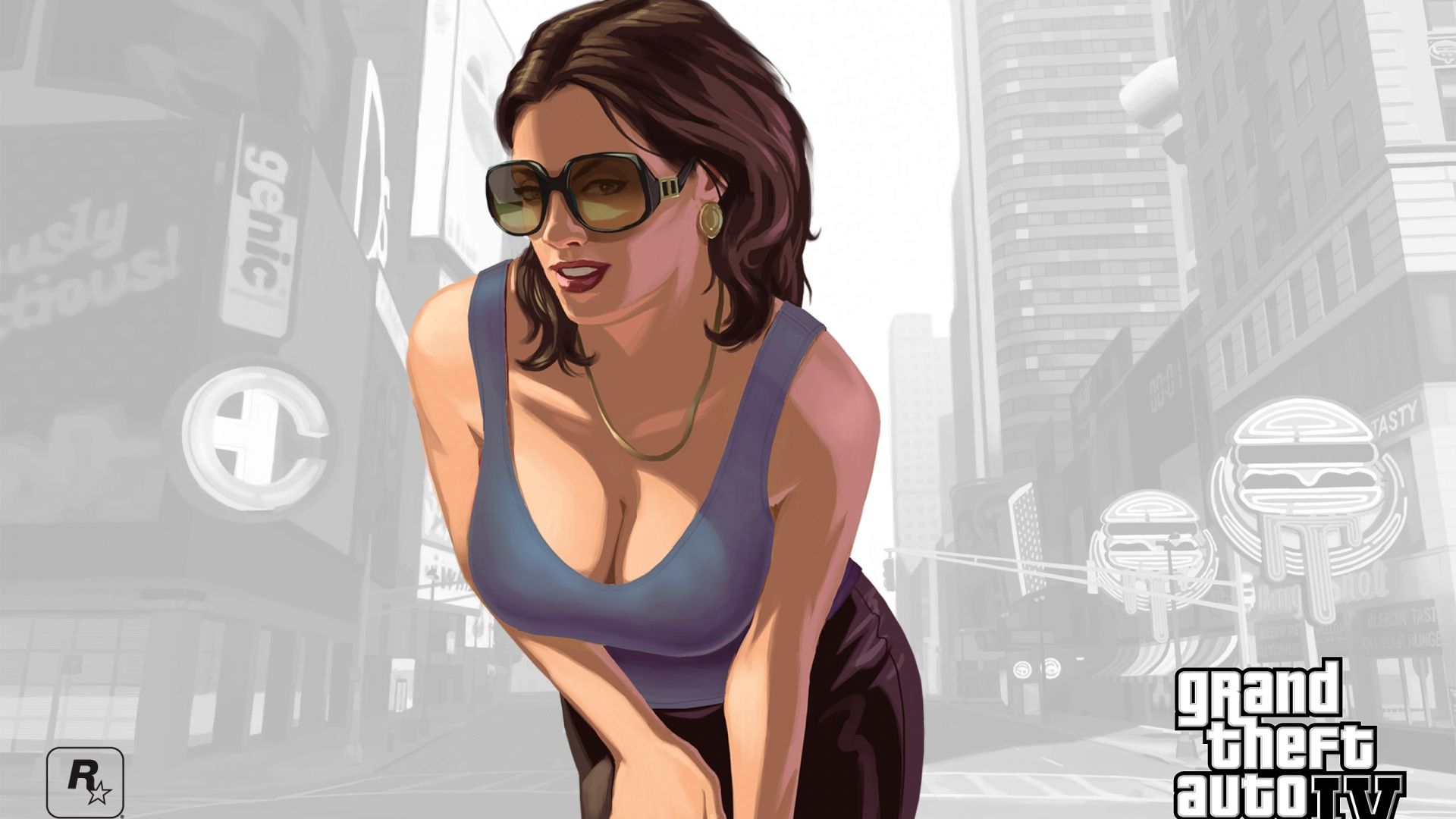 Ragazza GTA con occhiali da sole, 1920x1080 1080p, Desktop