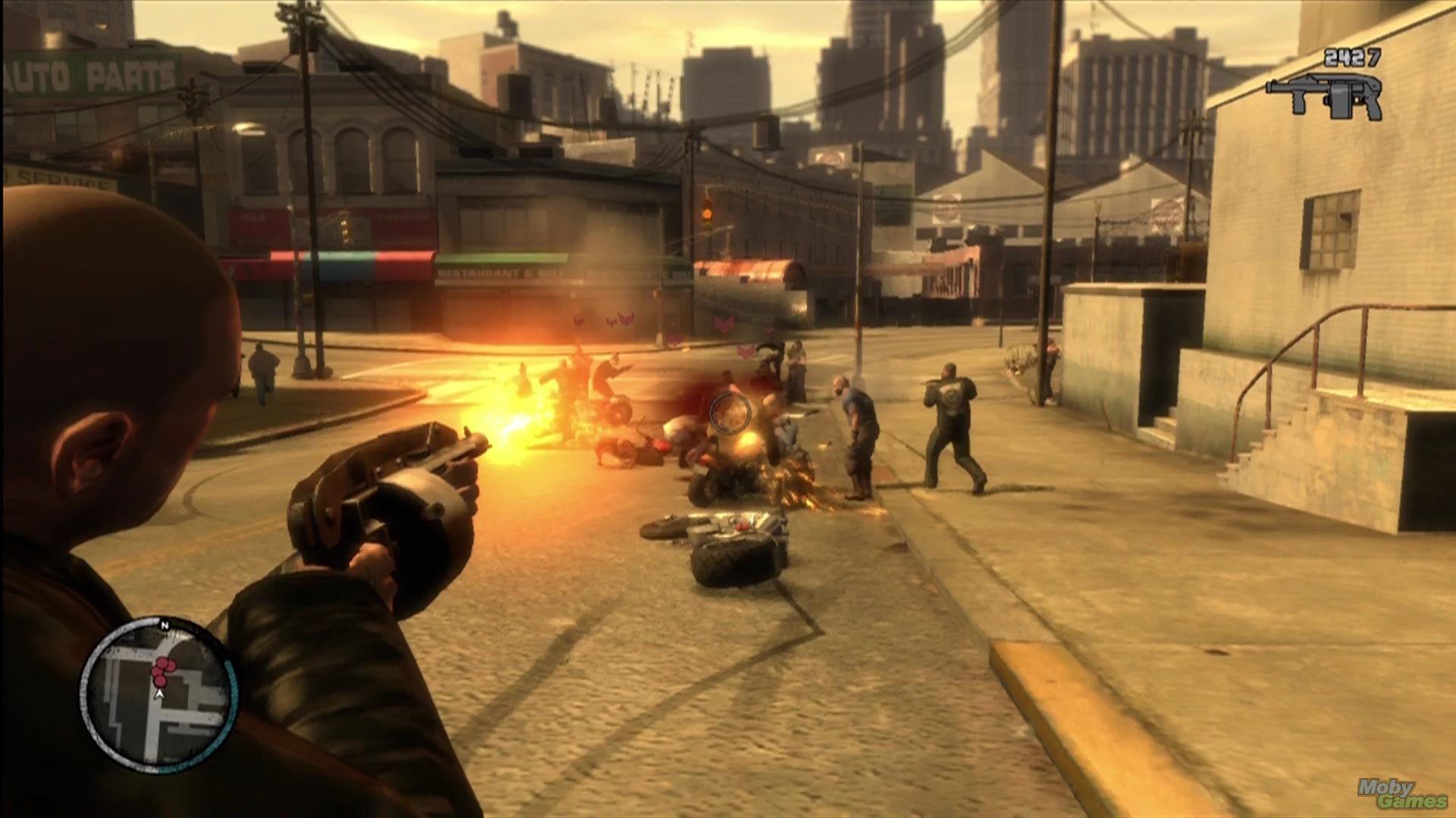 Sparatoria in strada, GTA IV, 1920x1080 Full HD, Desktop