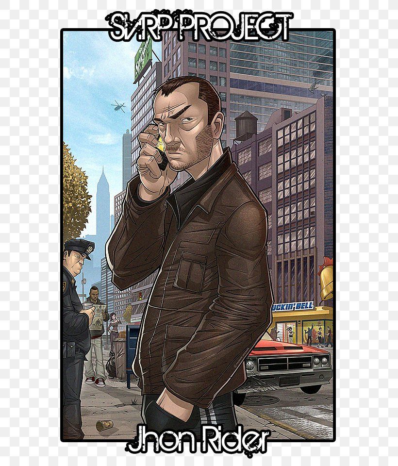Niko Bellic GTA IV strada, 820x960 Full HD Verticale, Smartphone