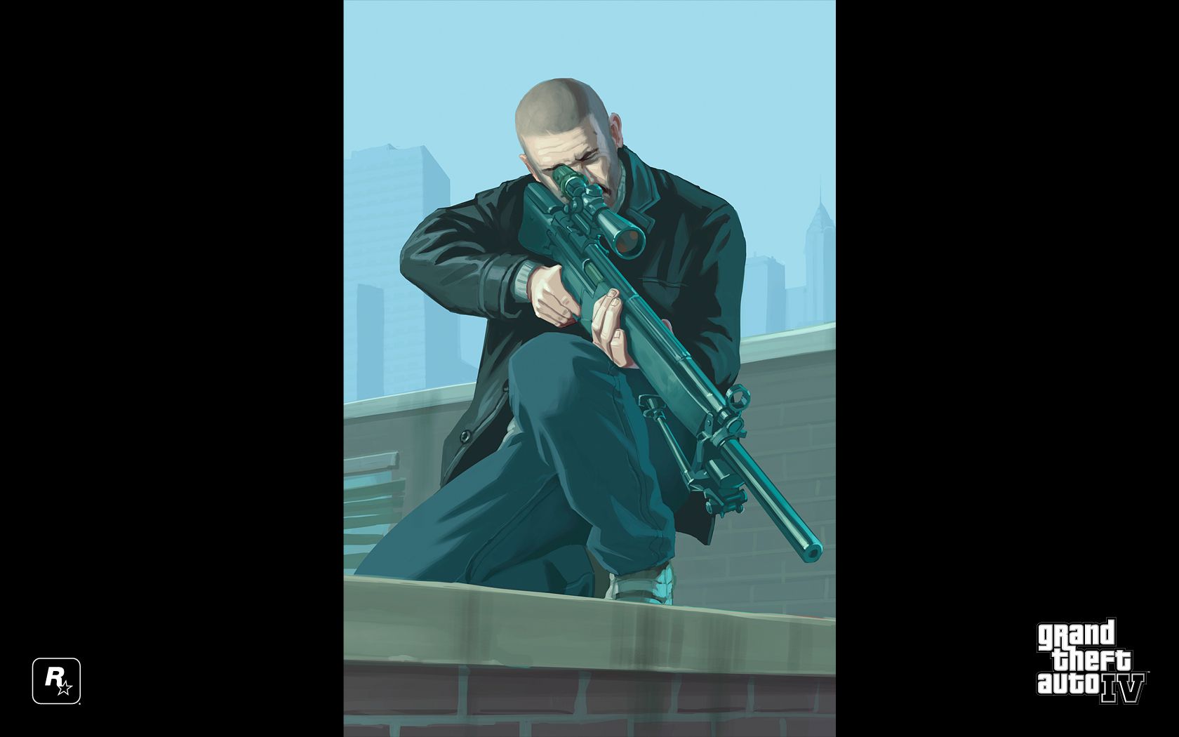 Niko Bellic con fucile da cecchino, 1680x1050 HD Ready, Laptop