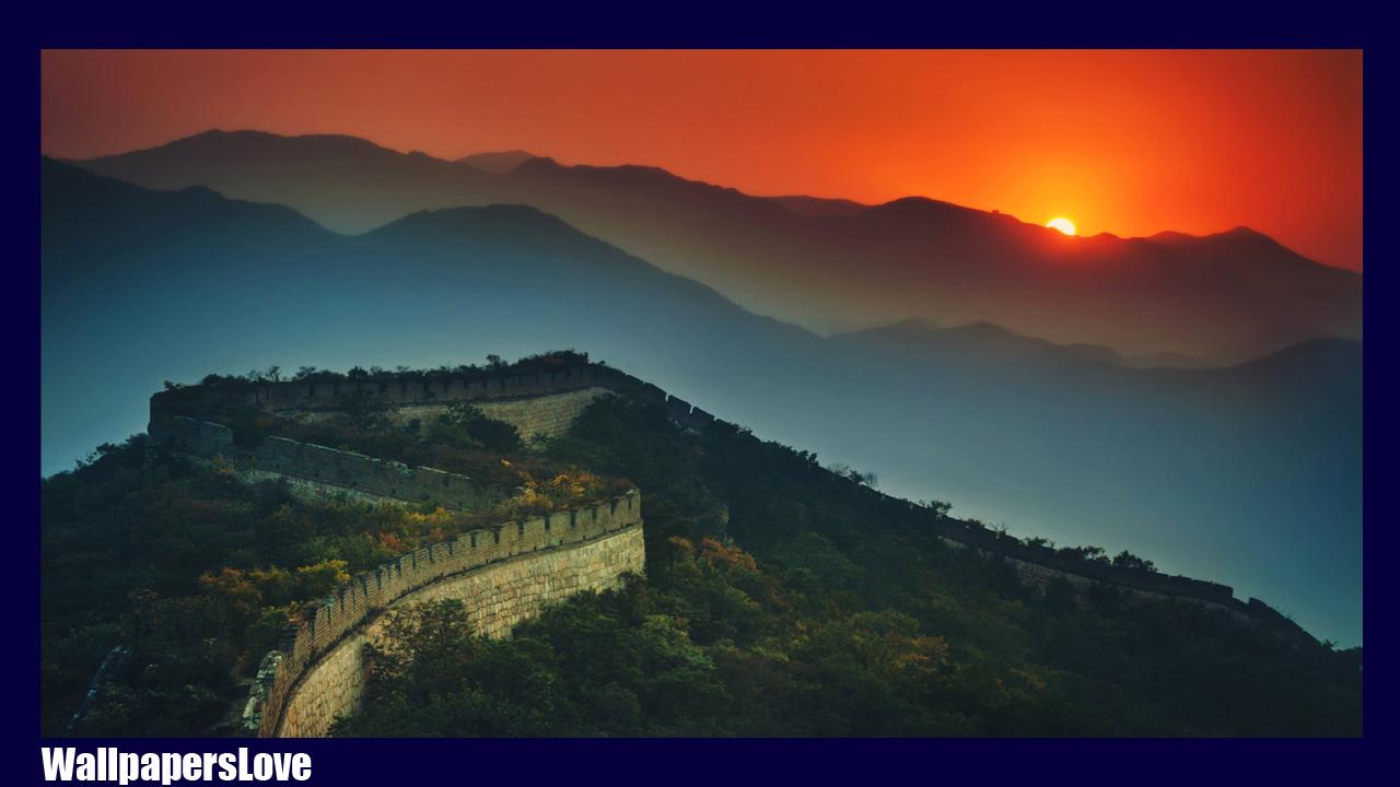 Grande Muraglia Cinese collinare, 1024x768 HD, PC