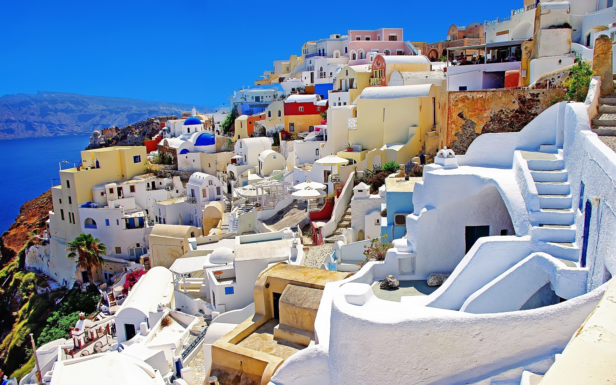Case bianche Santorini Grecia, 2560x1600 WQXGA, PC