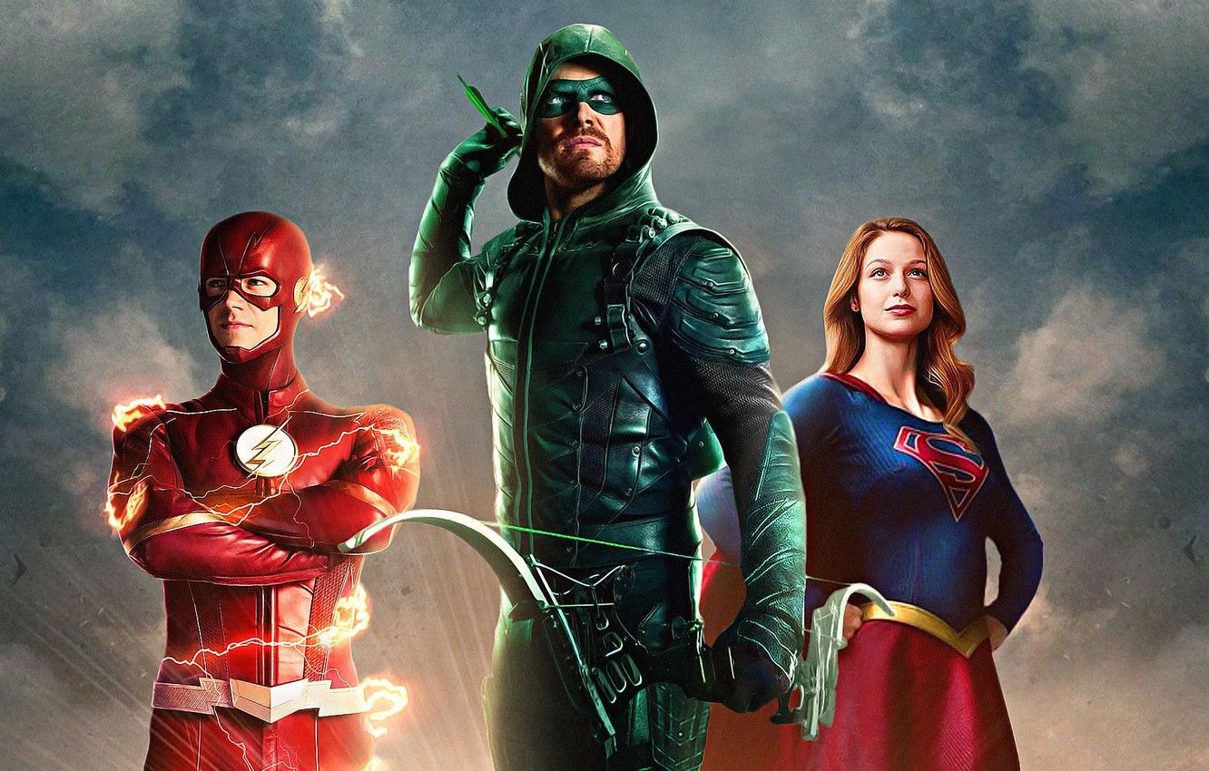 Green Arrow, Flash e Supergirl, The Flash, 1332x850 720p, PC