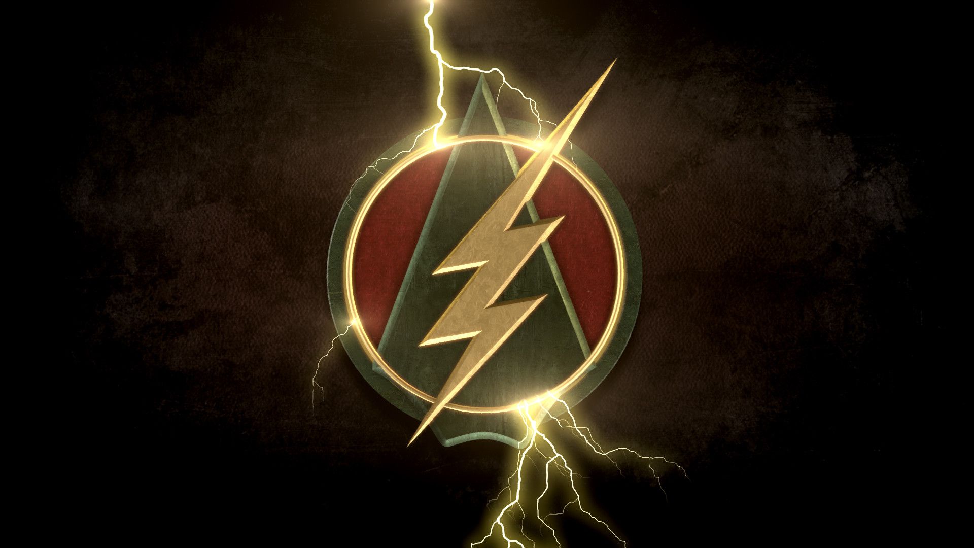Logo Flash con fulmini, 1920x1080 Full HD, Desktop