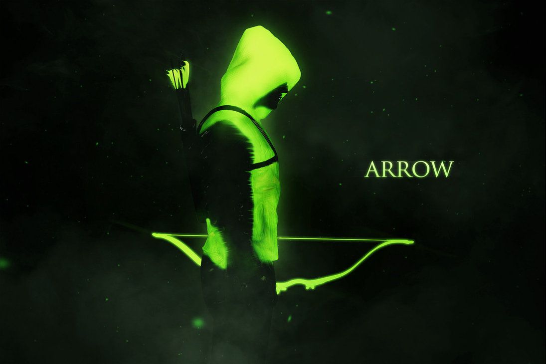 Green Arrow silhouette verde, 1095x730 HD, Desktop