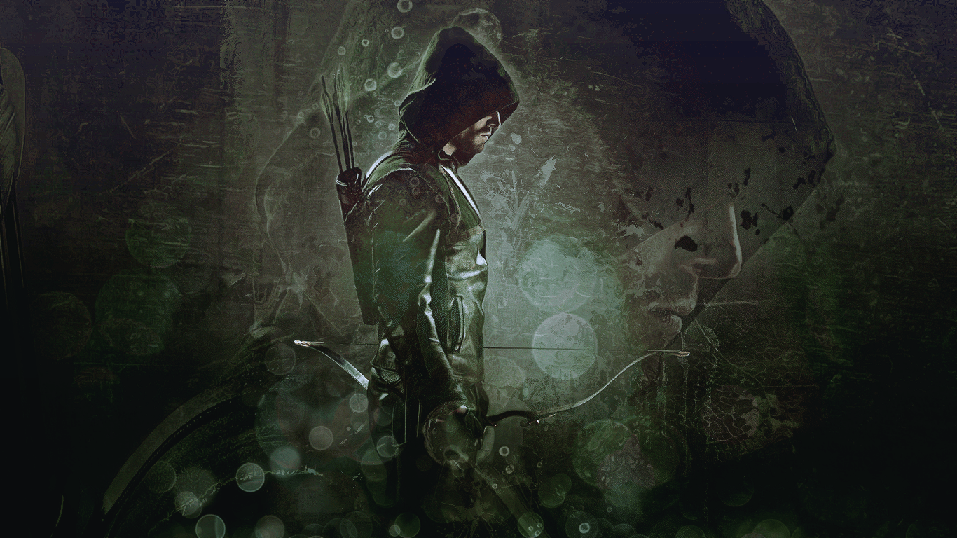 Green Arrow con arco, 1366x768 720p, PC