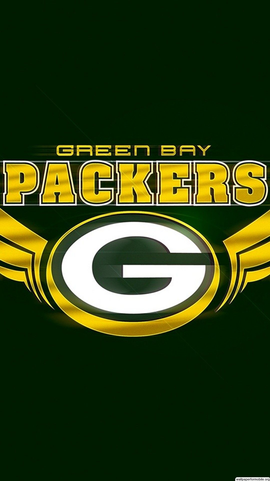 Logo Green Bay Packers con ali, 1080x1920 Verticale, iPhone Pro Max