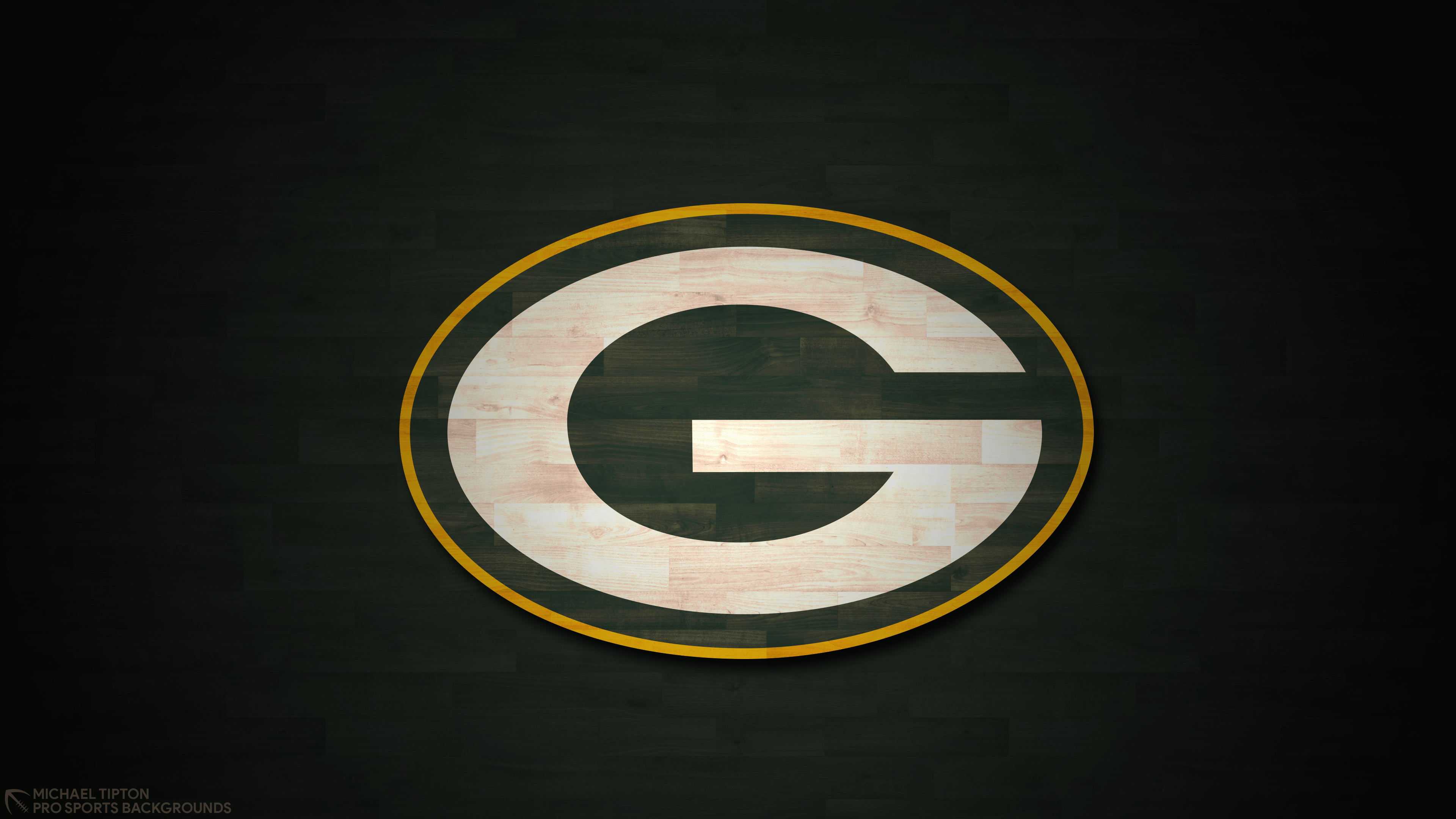 Logo Green Bay Packers, sfondo scuro, 3840x2160 Ultra HD, 4K TV