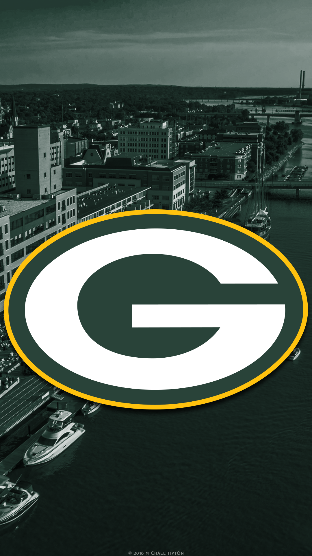 Logo Green Bay Packers città, 1080x1920 Verticale, iPhone Plus
