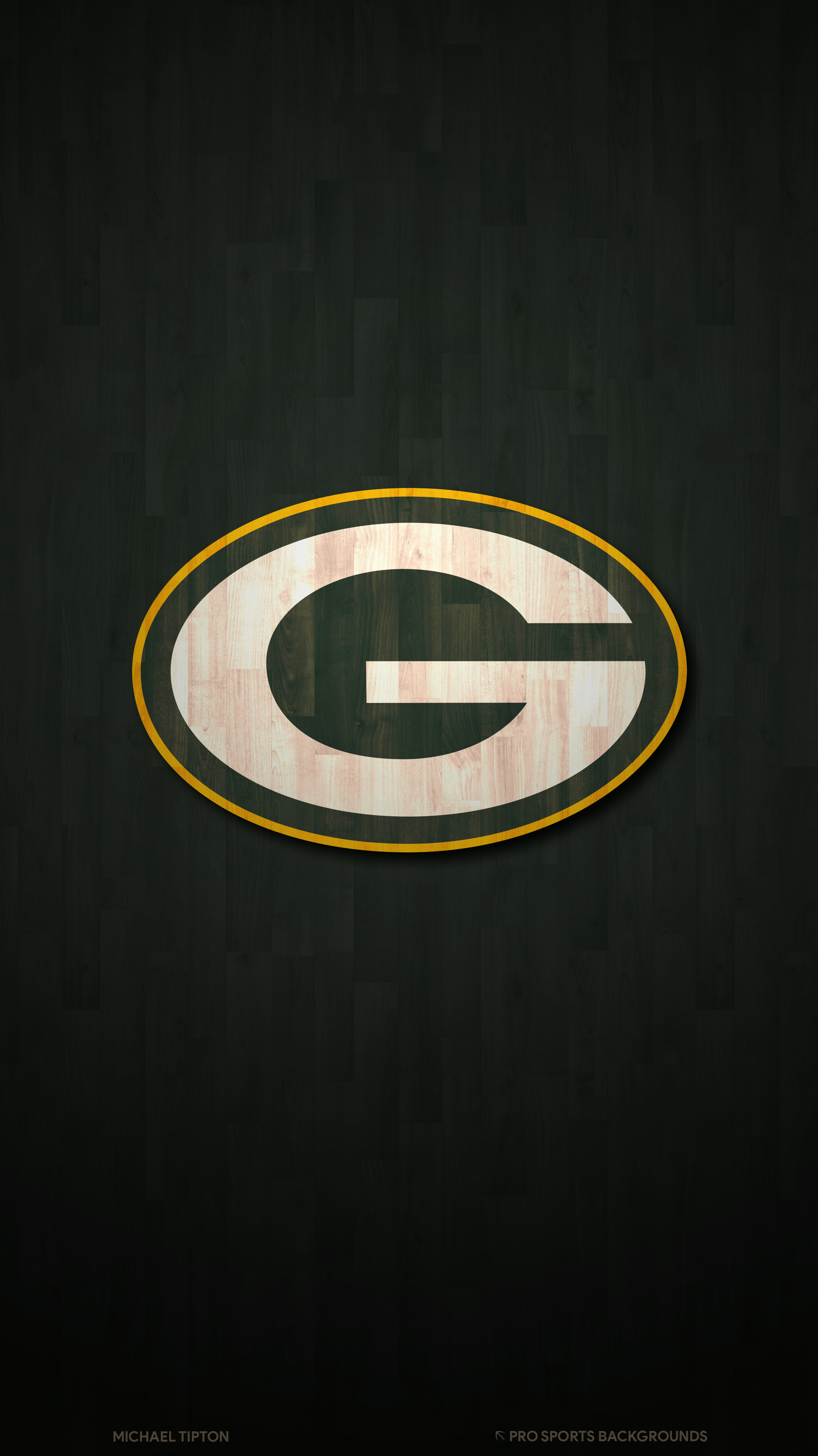 Logo Green Bay Packers su legno, football americano, 2160x3840 Full HD Verticale, iPhone Air