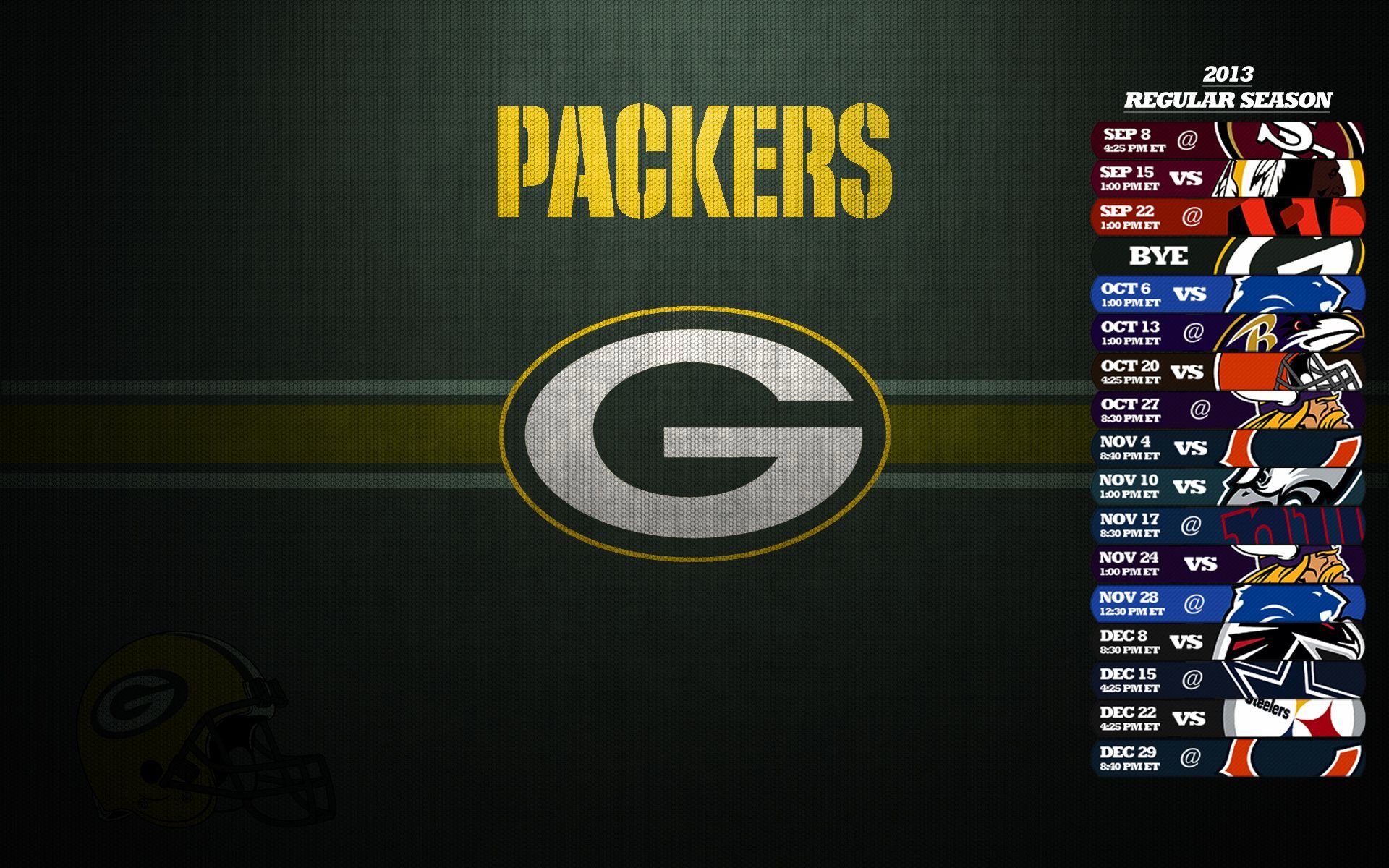 Logo Green Bay Packers calendario, 1920x1200 WUXGA, Desktop