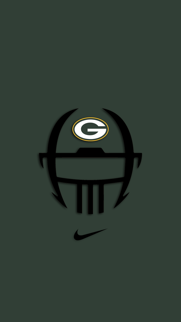Casco Green Bay Packers Nike, NFL, 750x1334 Verticale, iPhone Pro Max