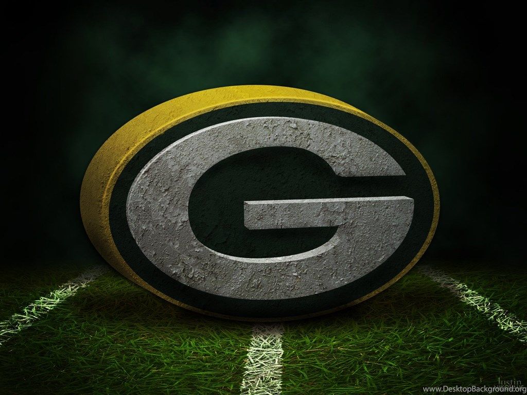 Logo Green Bay Packers su campo, 1024x768 HD, Laptop