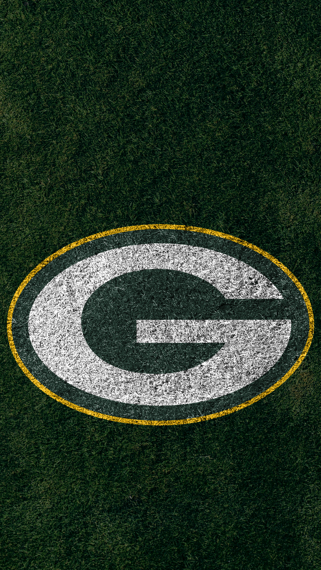 Logo Green Bay Packers su erba, 1080x1920 Full HD Verticale, iPhone Air