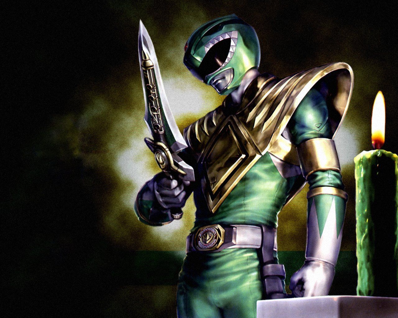 Green Ranger con spada e candela, Power Rangers, 1280x1024 720p, PC