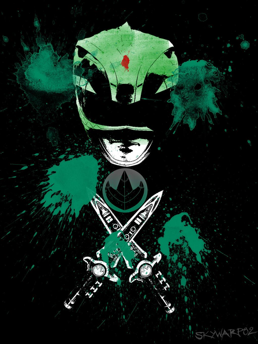 Green Ranger casco e spade, Power Rangers, 1024x1365 Verticale, Mobile