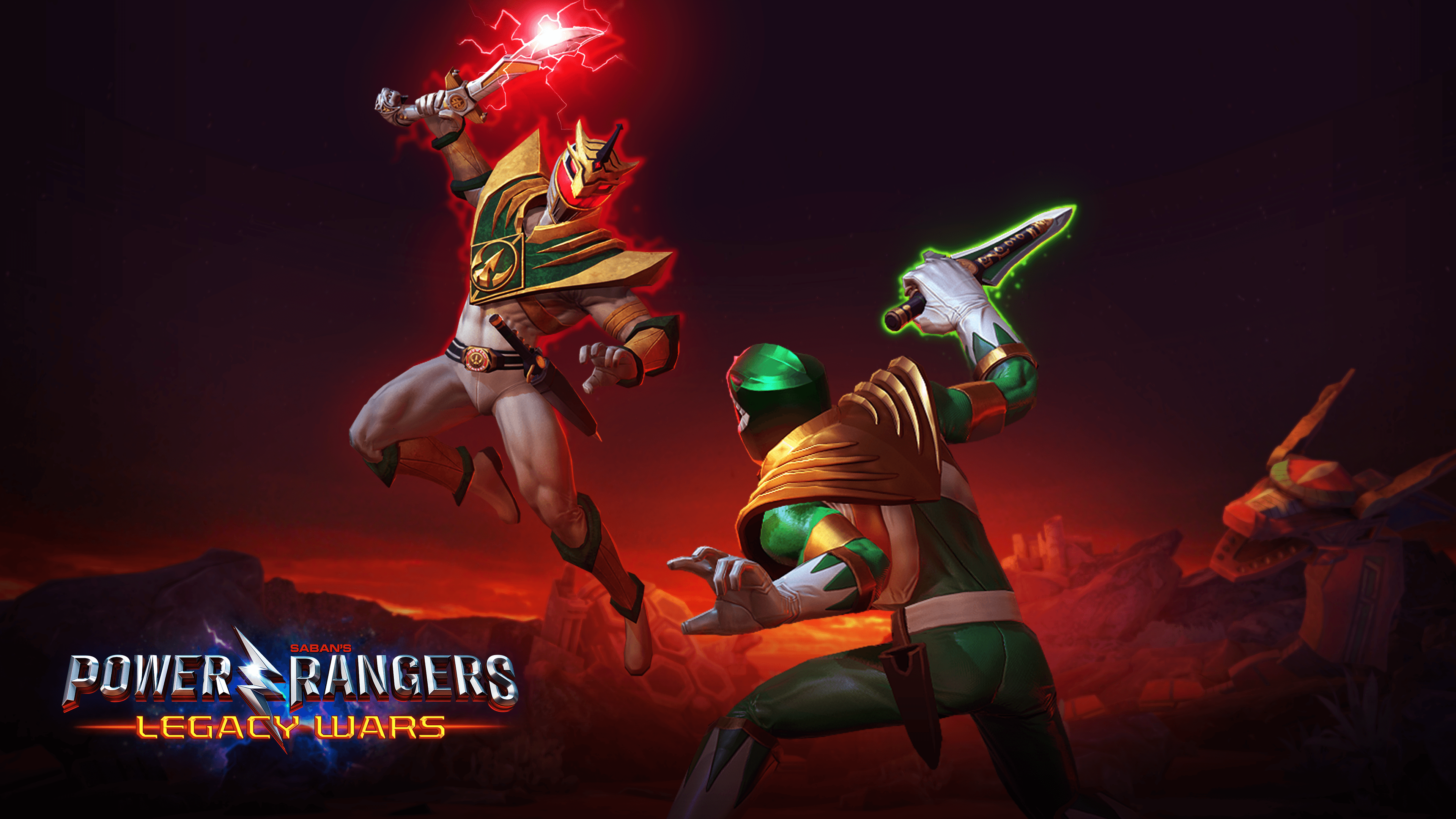 Power Rangers Legacy Wars, Green Ranger, 3837x2159 2K, Monitor Gaming
