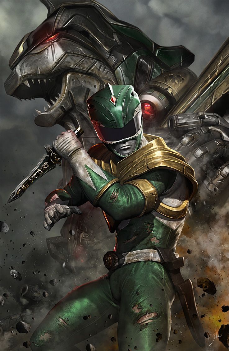 Power Ranger Verde con Dragonzord, 737x1129 Full HD Verticale, iPhone