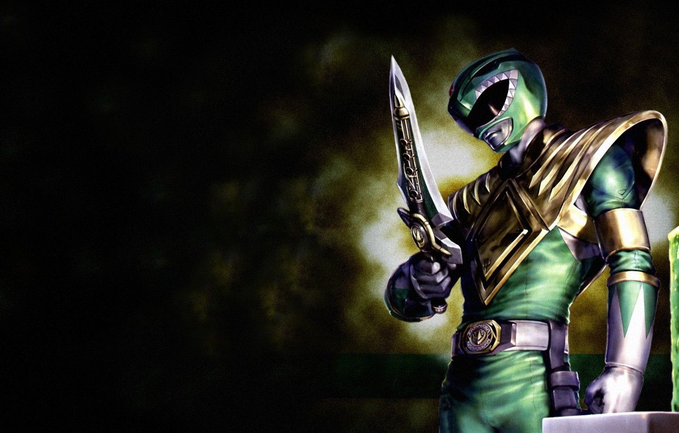 Green Ranger con spada, Power Rangers, 1332x850 720p, Laptop