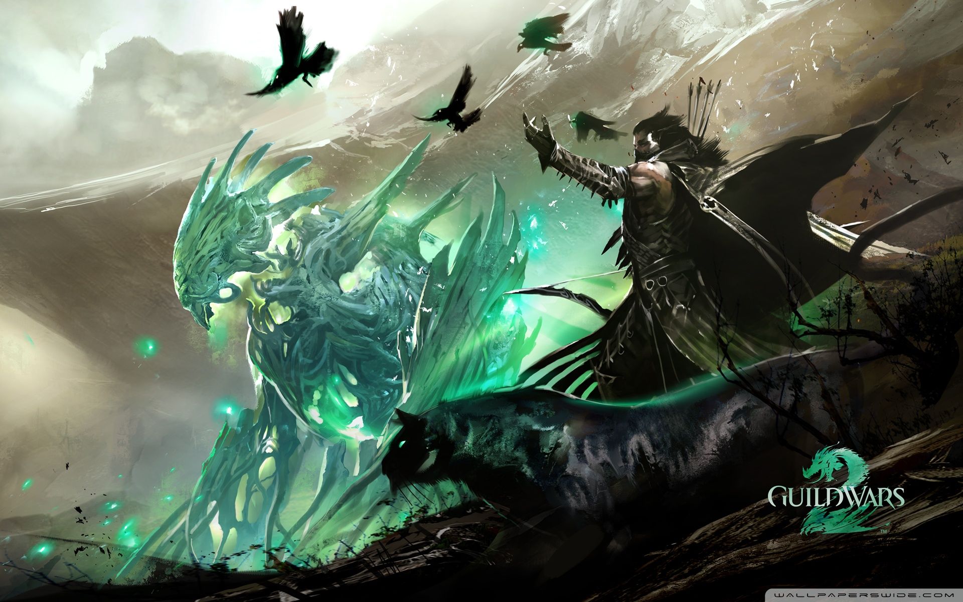 Guild Wars 2 mago verde, 1920x1200 Full HD+ WUXGA, Desktop