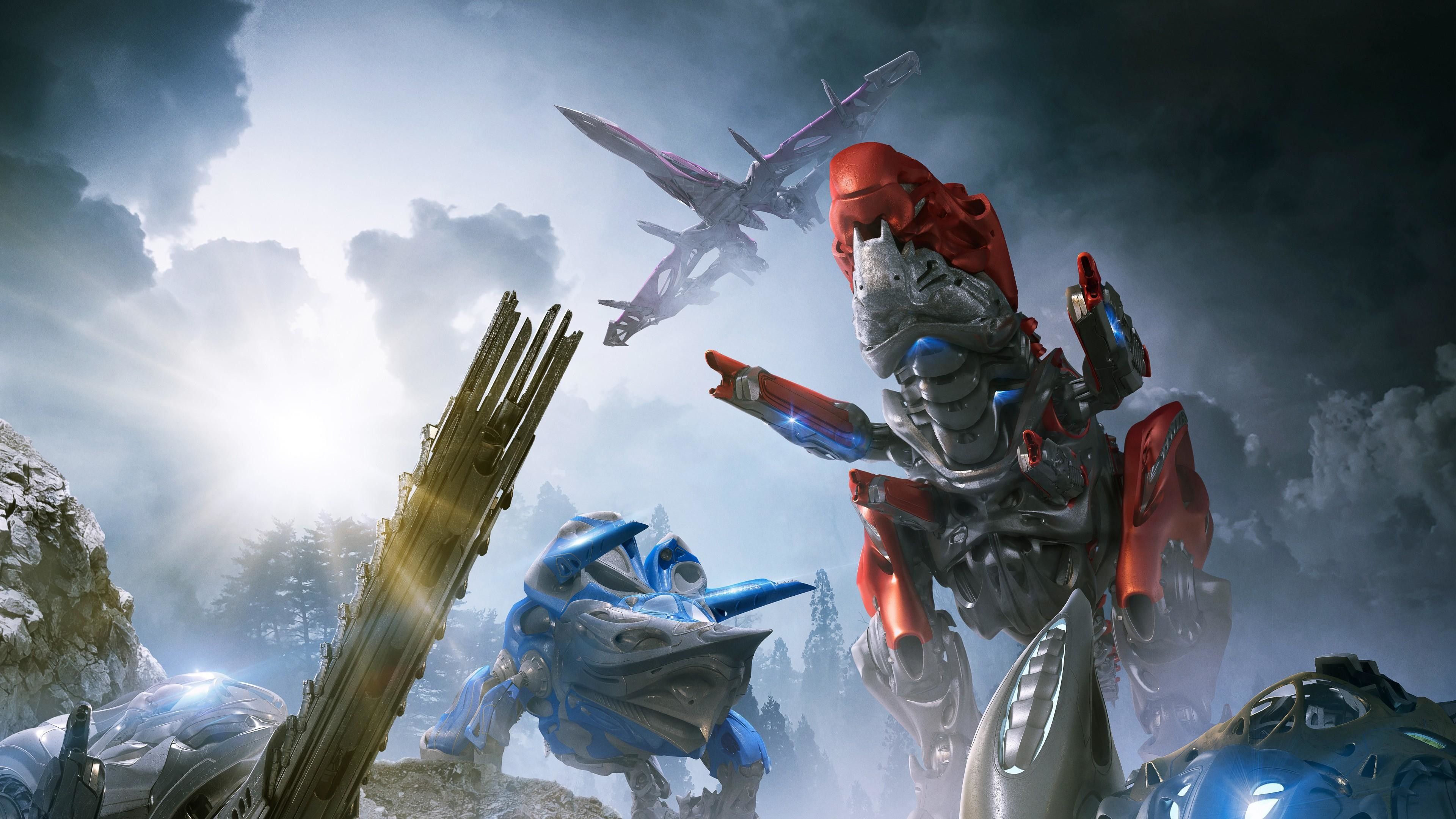 Power Ranger rosso robot alieno, 3840x2160 Ultra HD, 4K TV