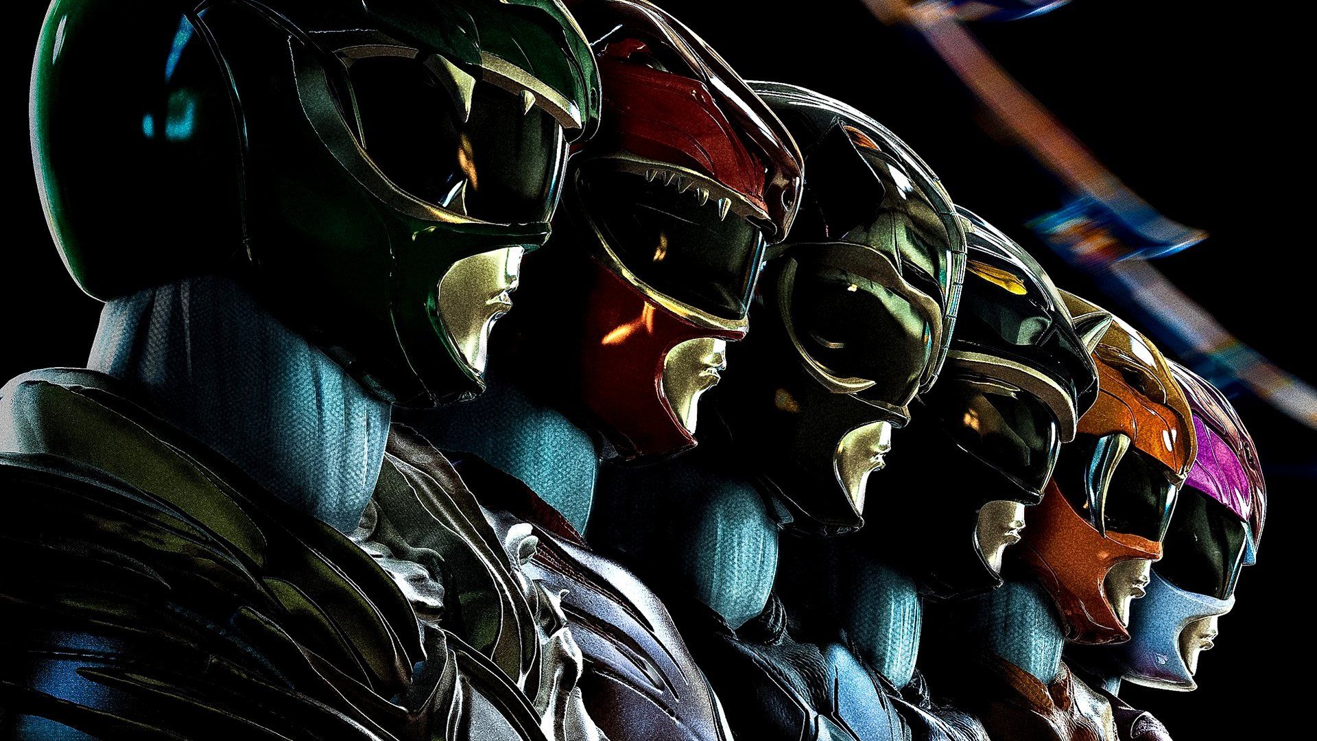 Power Rangers gruppo elmetti colorati, 1920x1080 1080p, Desktop
