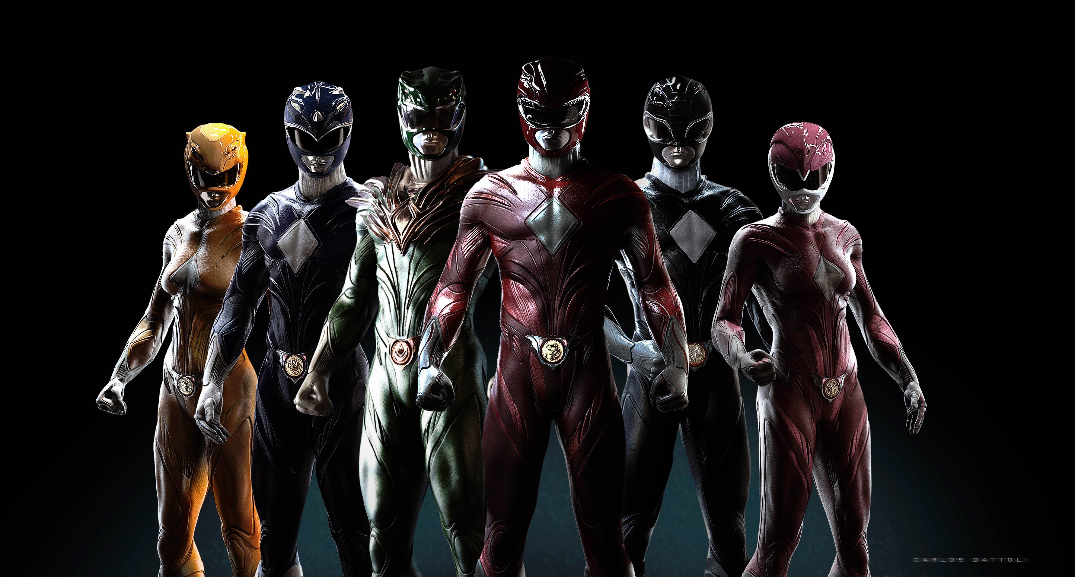 Power Rangers gruppo artwork, 3562x1913 2K, Monitor Gaming