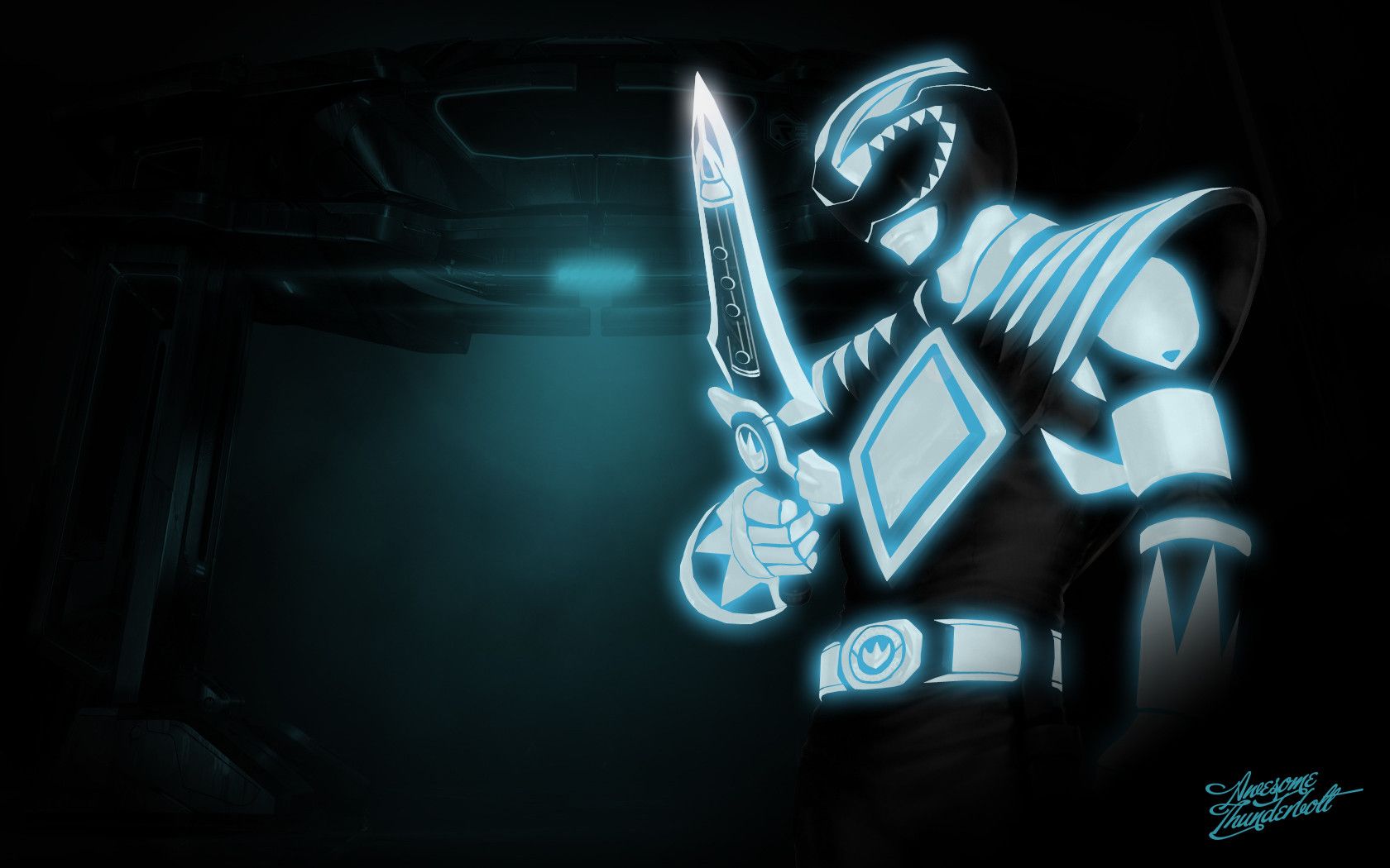 Power Ranger stile Tron blu, 1680x1050 900p, Desktop
