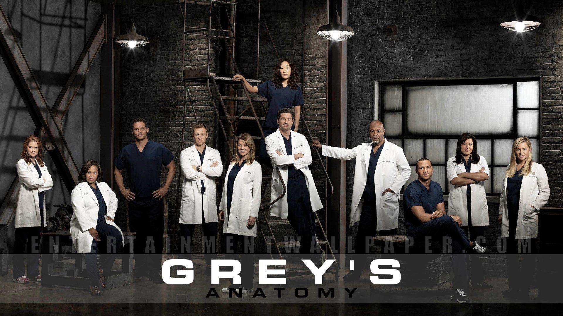 Cast Grey's Anatomy in camici, Shonda Rhimes, 1920x1080 1080p, PC