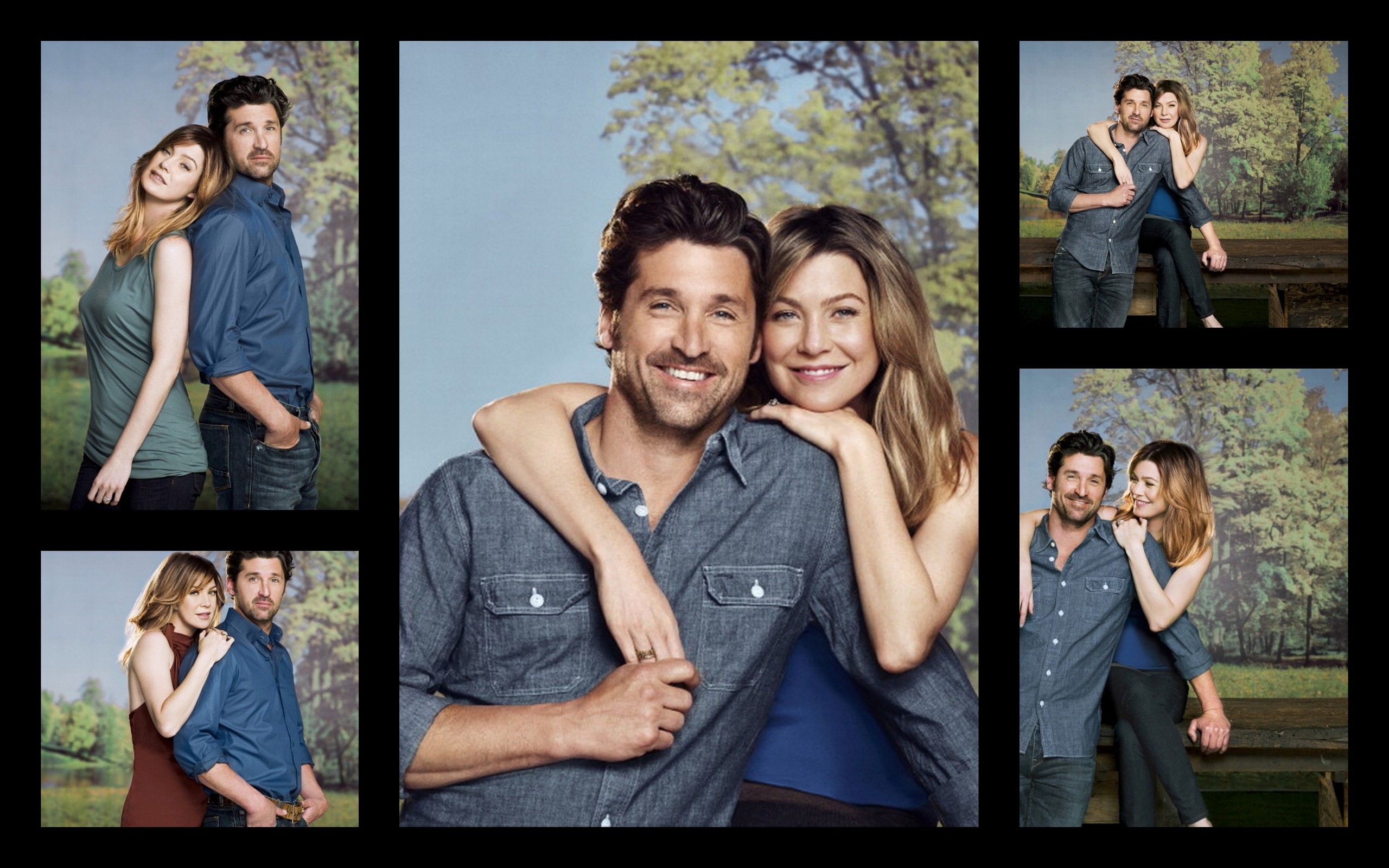 Collage cast Grey's Anatomy coppia, 2560x1600 WQXGA, PC