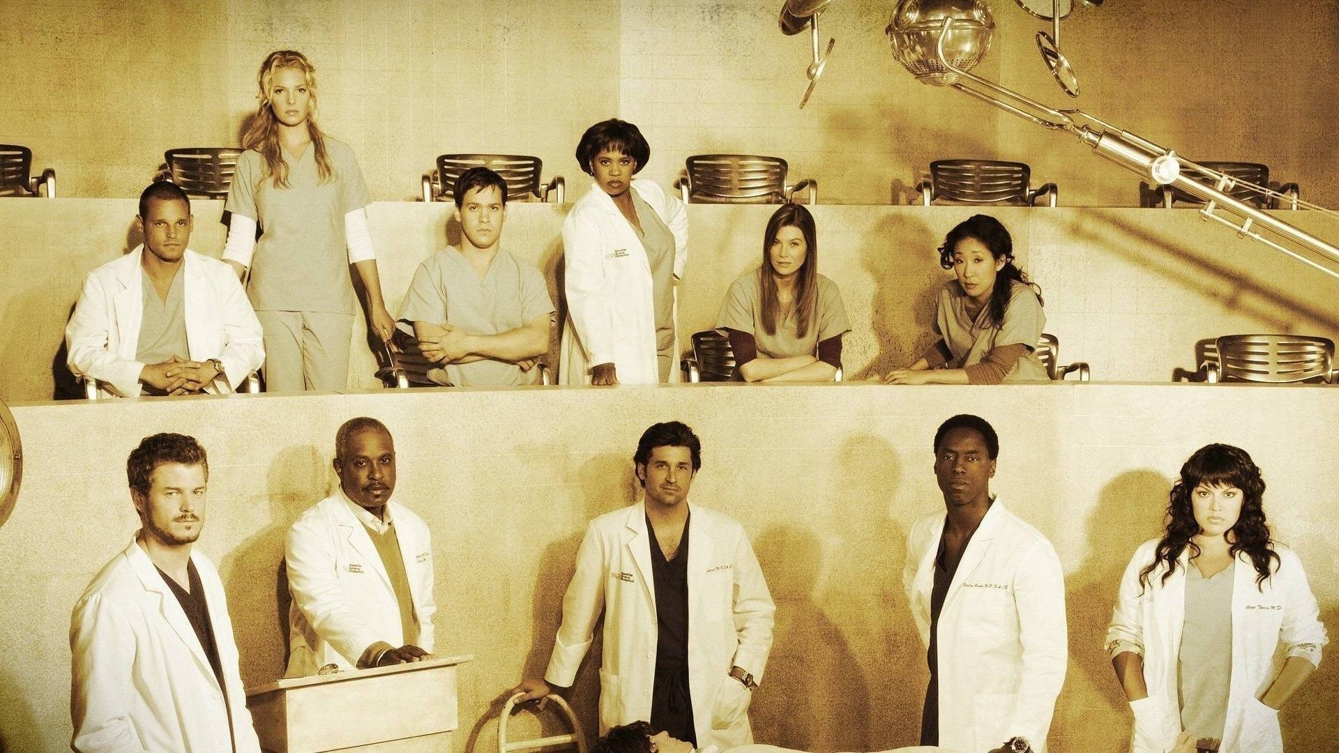 Cast Grey's Anatomy in camici, 1920x1080 1080p, PC