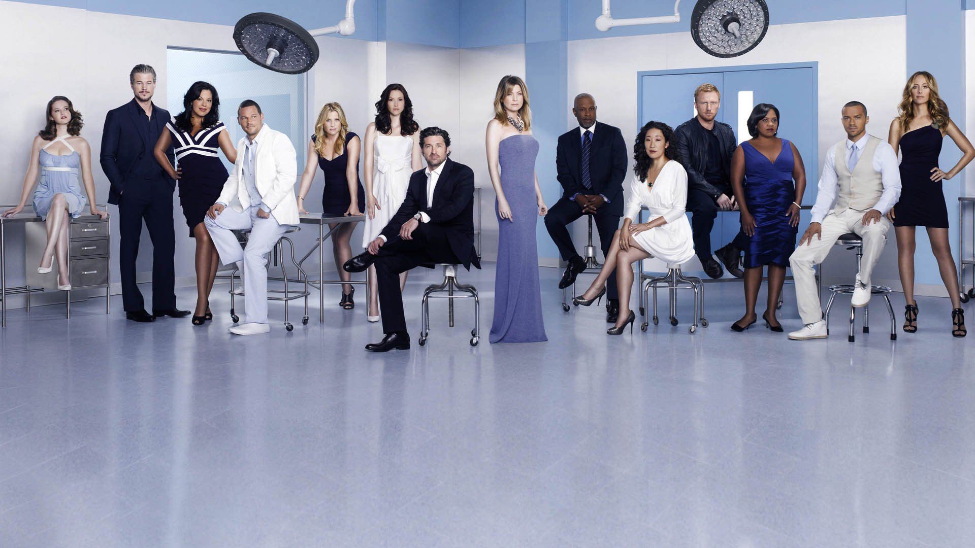 Cast Grey's Anatomy in posa, 1920x1080 Full HD, PC Desktop