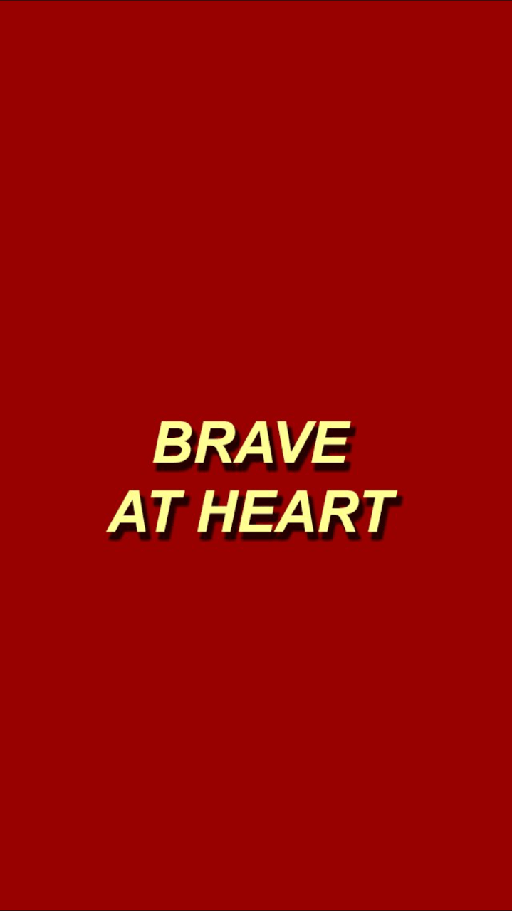 Scritta Brave At Heart Grifondoro, 719x1280 Full HD Verticale, iPhone Pro