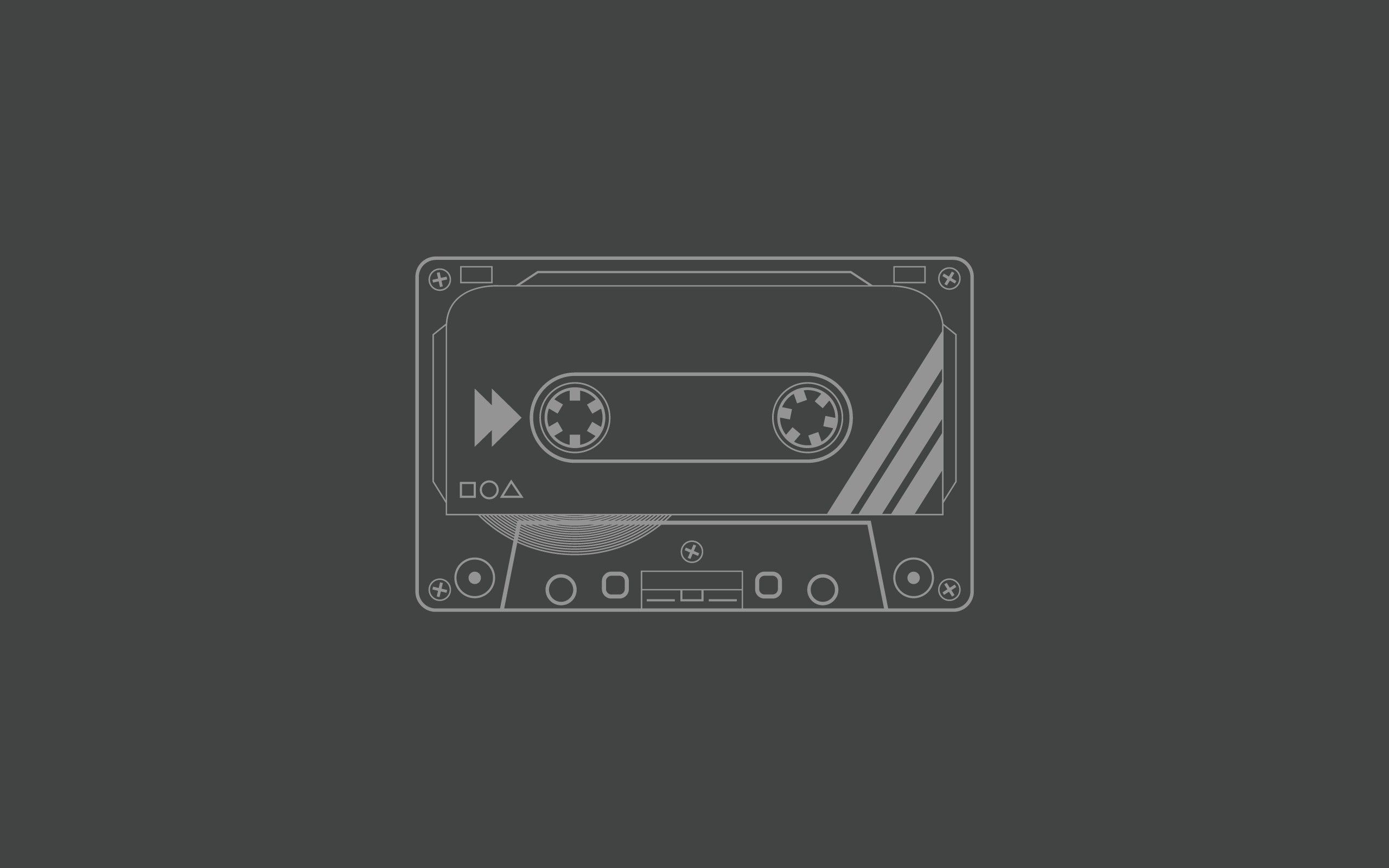 Musicassetta minimalista grigia, 2560x1600 2K+, Monitor Gaming