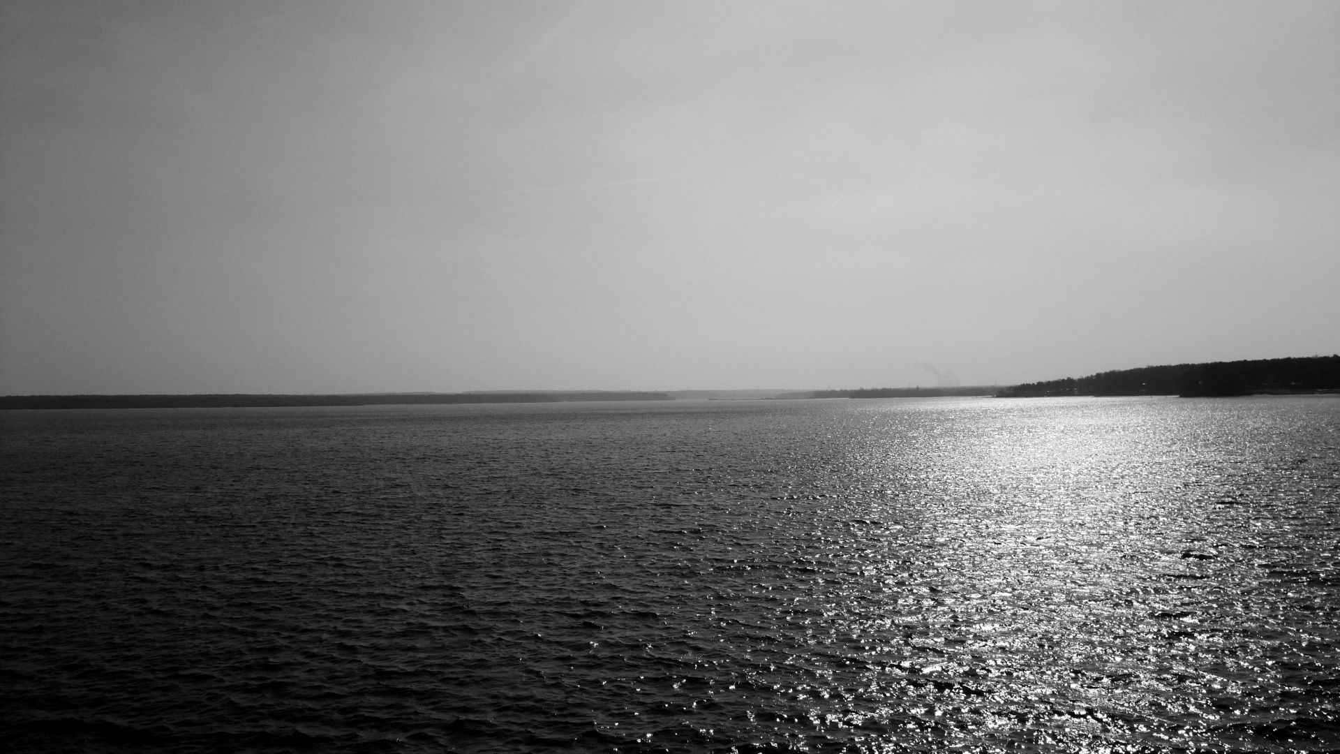 Mare grigio in bianco e nero, 1920x1080 Full HD 1080p, PC