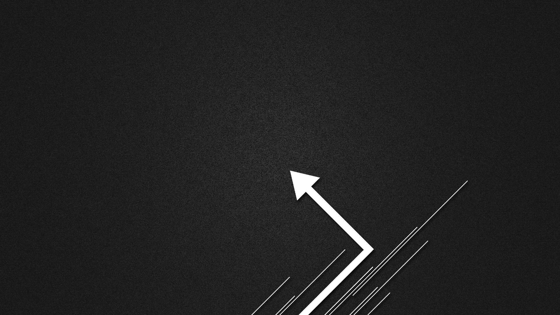 Freccia bianca minimalista grigio, 1920x1080 Full HD, PC
