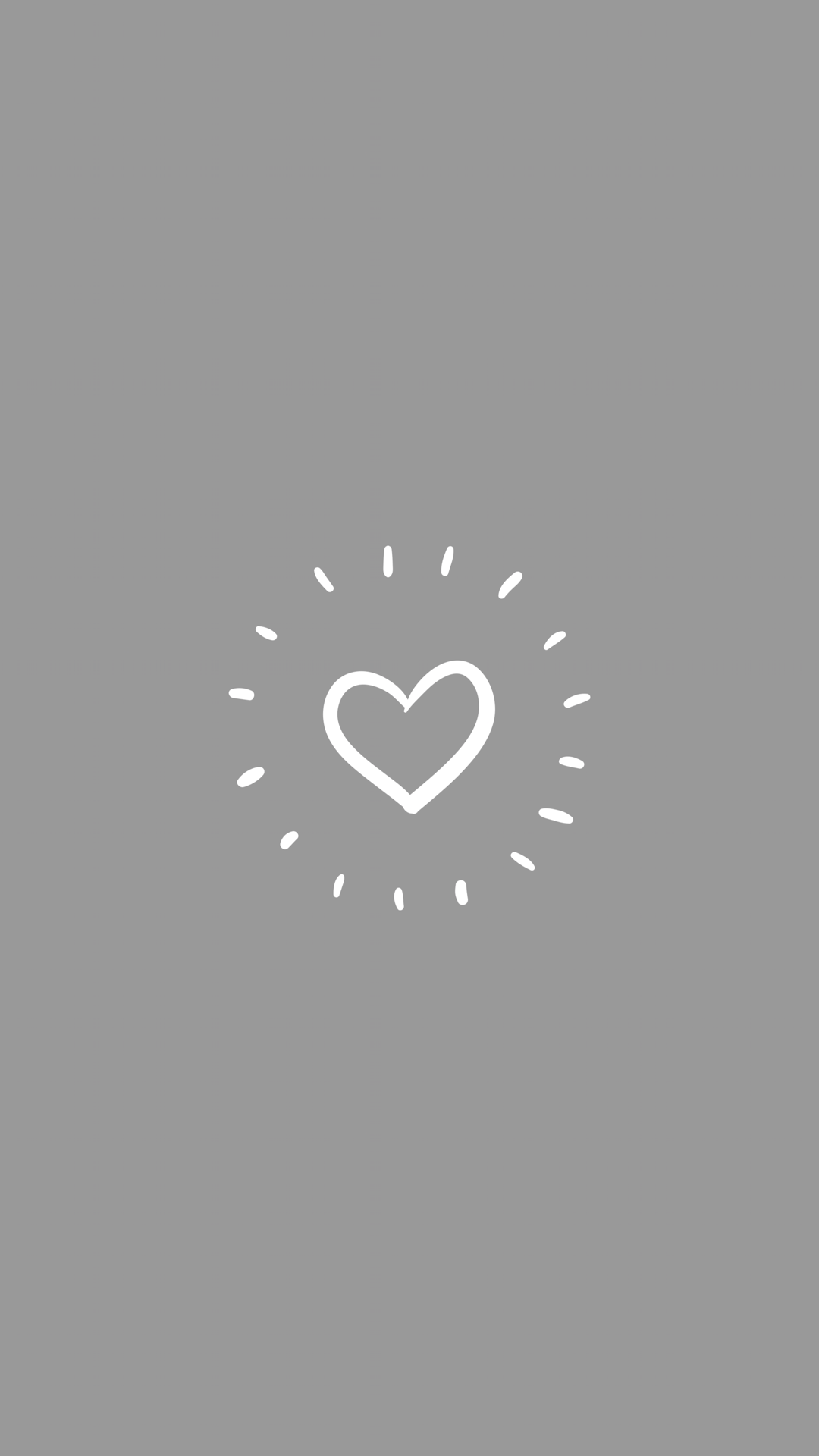 Cuore stilizzato sfondo grigio, 1080x1920 Verticale, Mobile