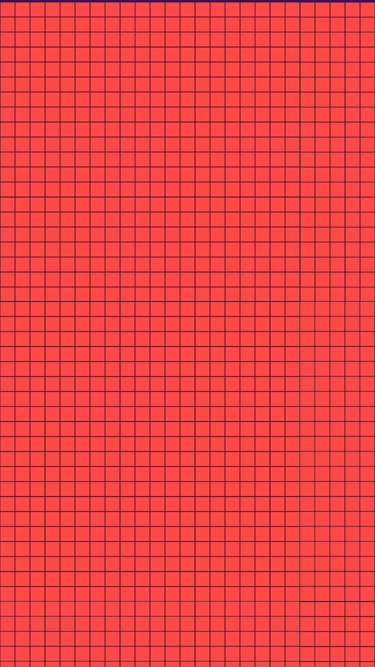 griglia rossa quadretti, 750x1334 Full HD Verticale, Smartphone