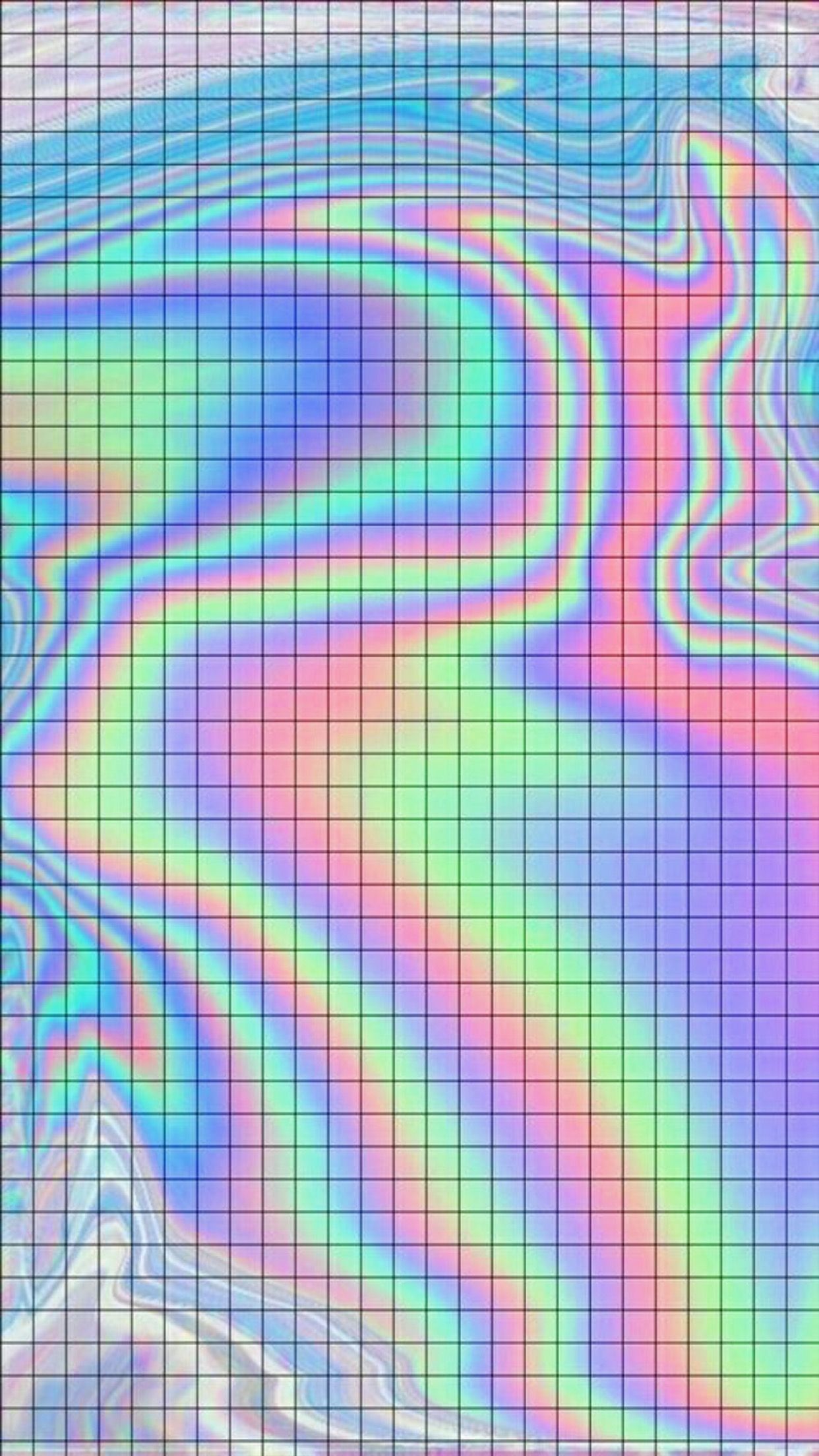 Gradiente olografico su griglia, 1242x2208 Verticale, Telefono