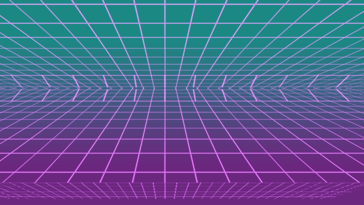 Griglia vaporwave verde viola, 1191x670 HD, PC Desktop
