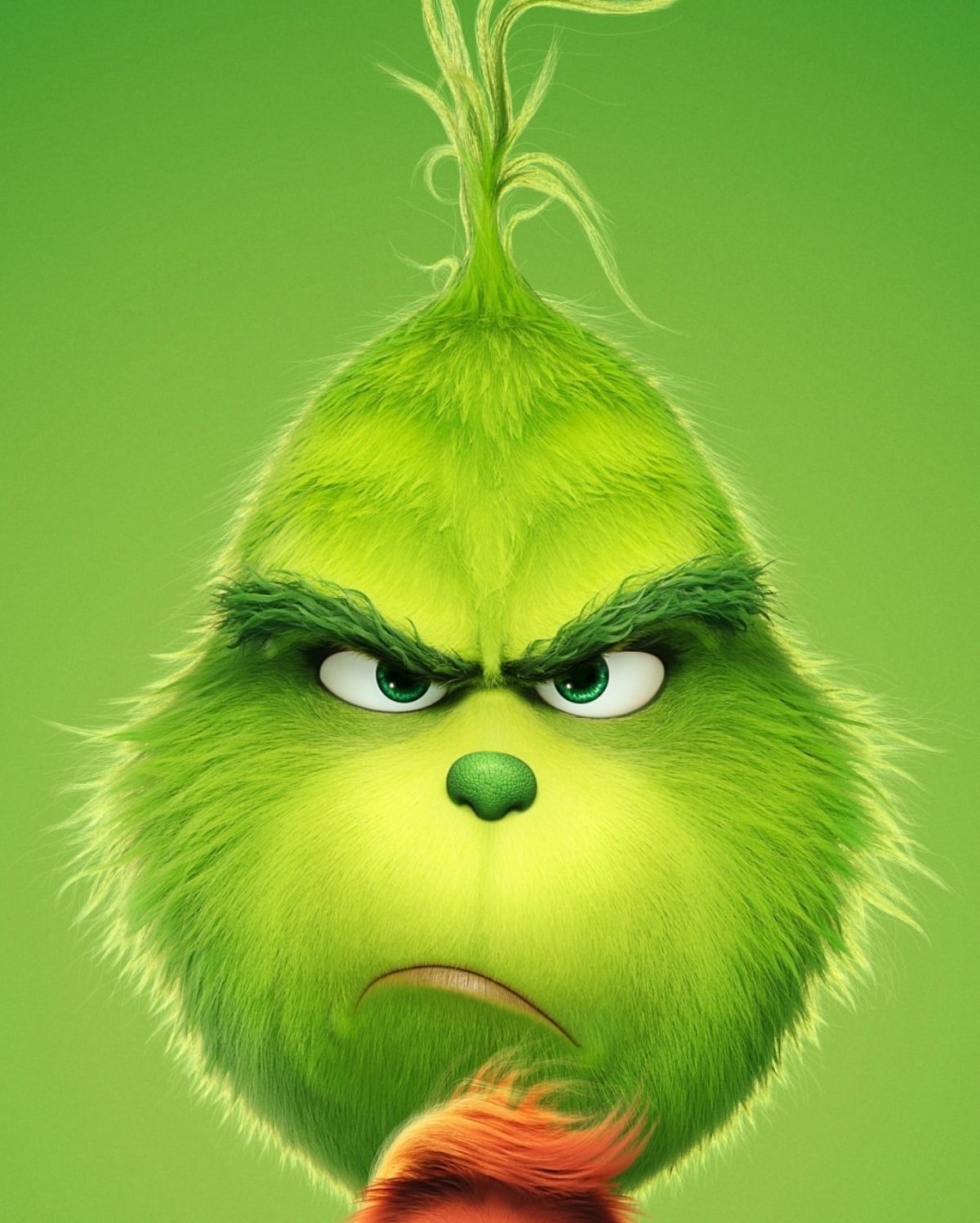 Grinch volto verde arrabbiato, 1200x1497 Verticale, Telefono
