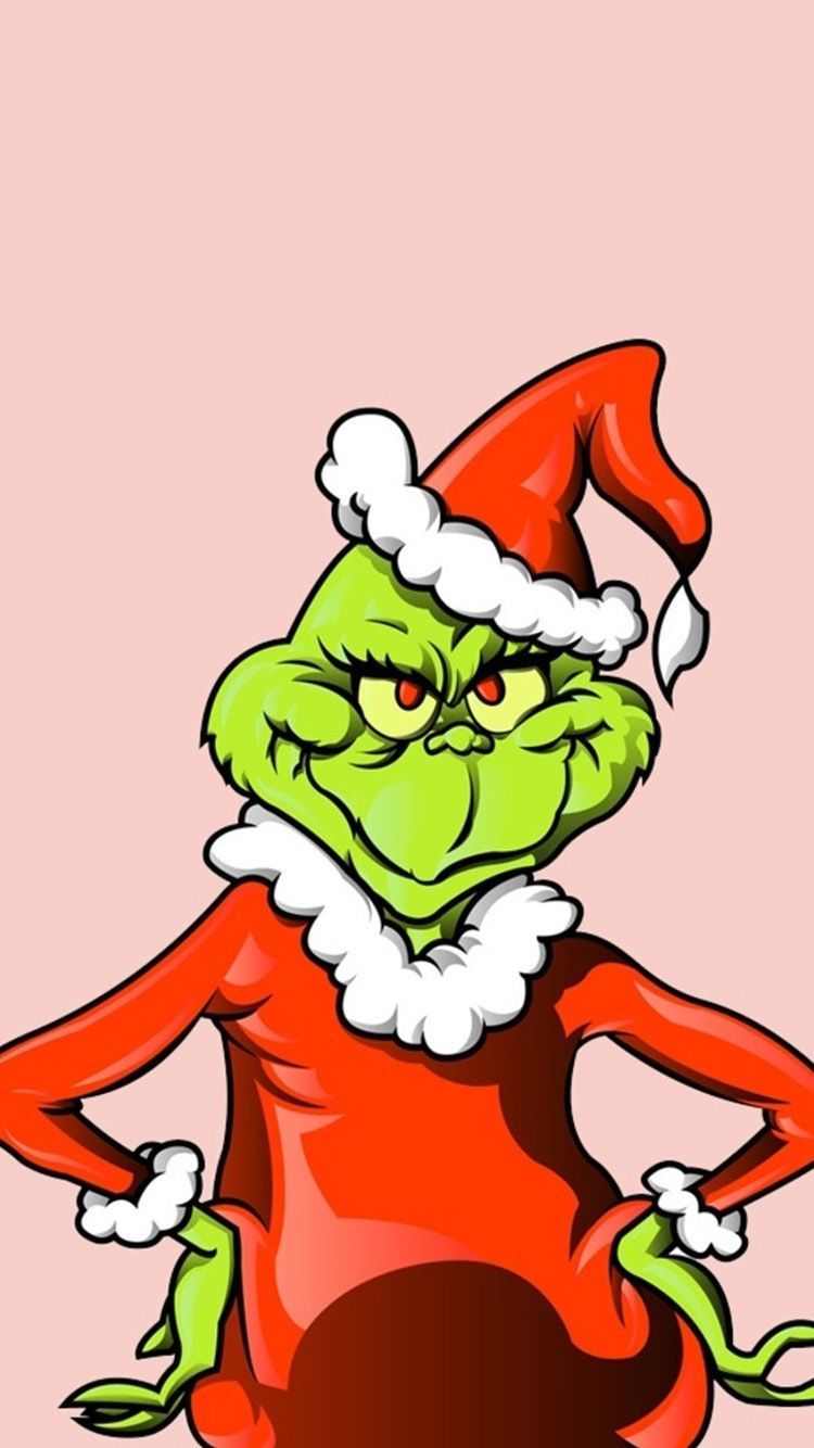 Il Grinch con cappello natalizio, 750x1334 Full HD Verticale, iPhone