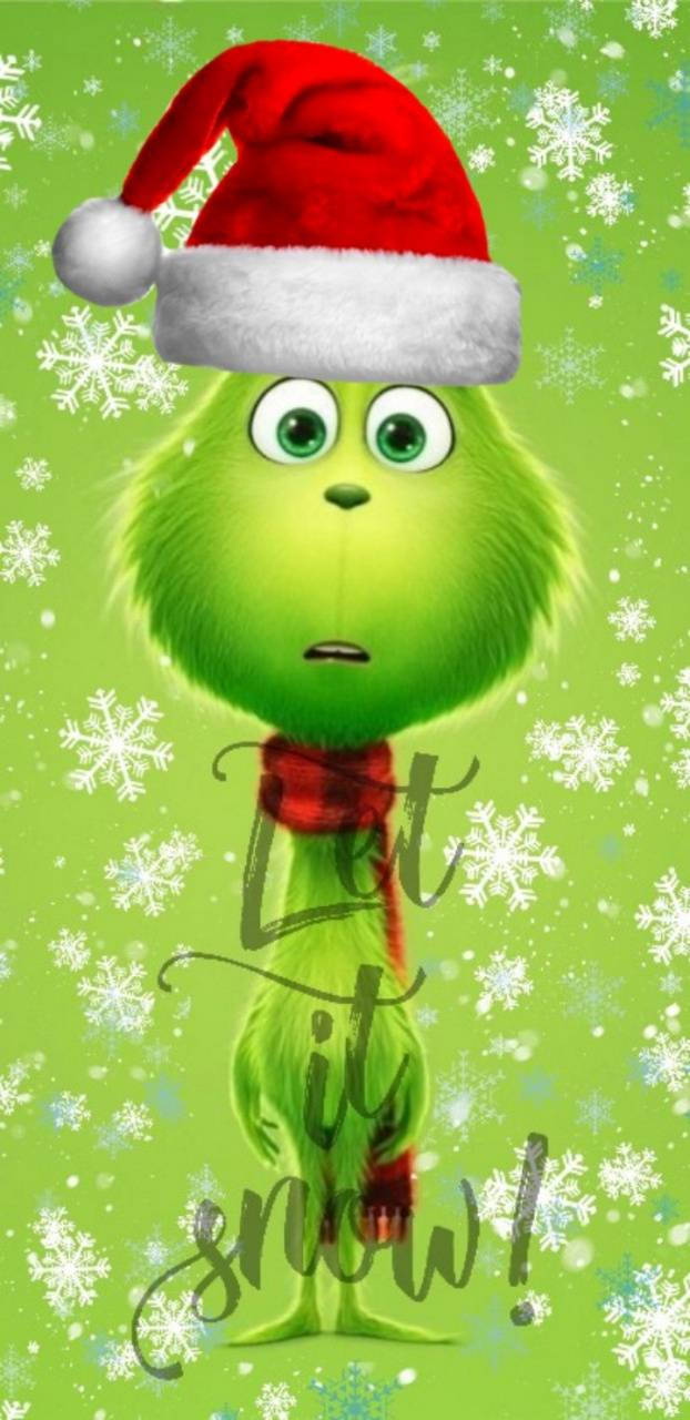 Grinch con cappello di Natale, 622x1280 Verticale, Mobile