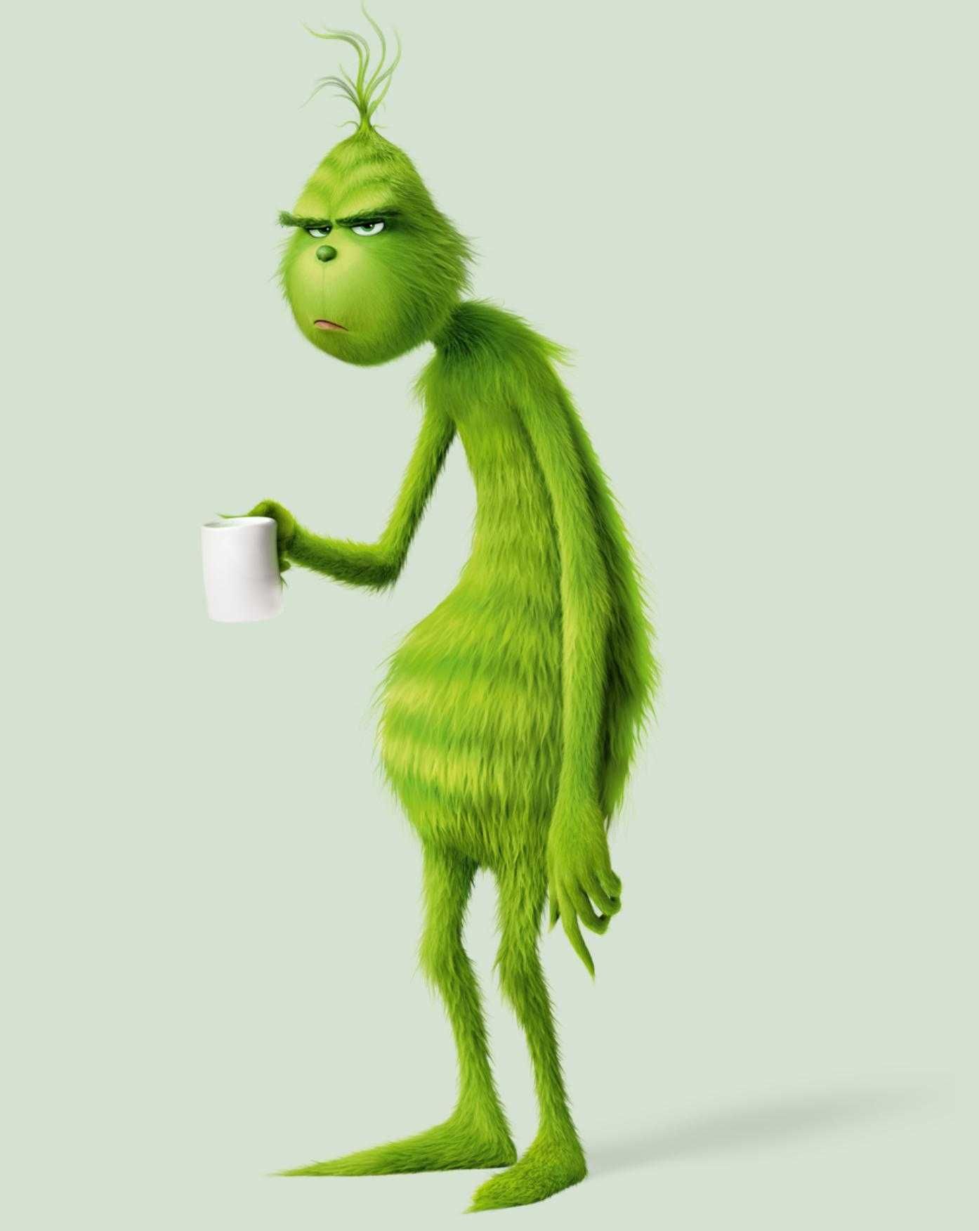 Grinch con tazza bianca, 1394x1752 Verticale, Android
