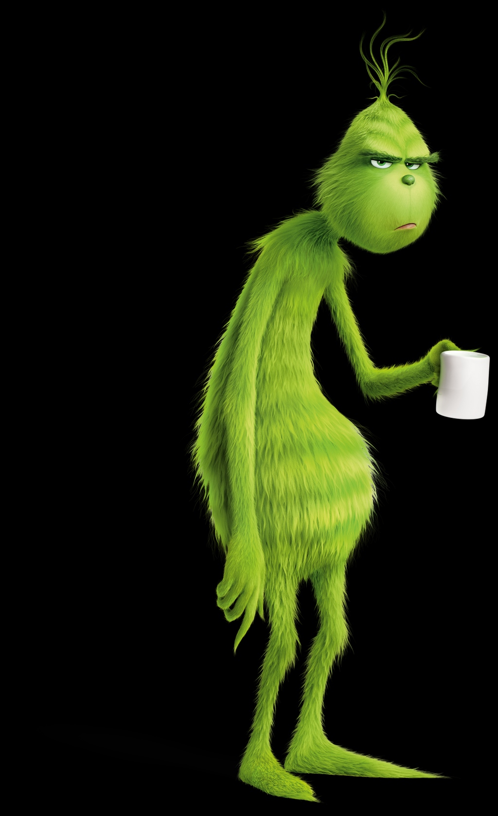 Grinch verde con tazza, 1024x1679 Verticale, Telefono