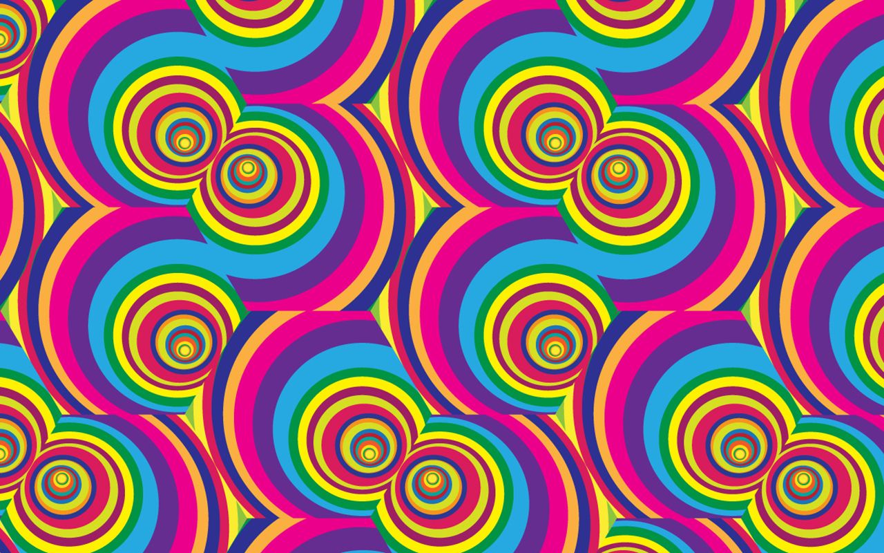 Cerchi groovy colorati retrò, 1280x800 HD, Acer Nitro