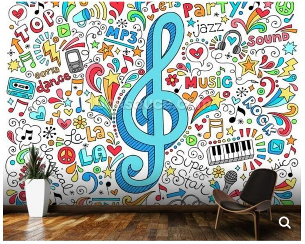 Doodle musicali colorati groovy, 1000x800 HD, Lenovo Legion