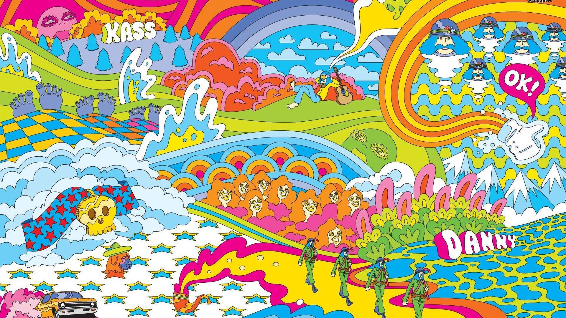 Onde psichedeliche colorate groovy, 1920x1080 1080p, Notebook Gaming